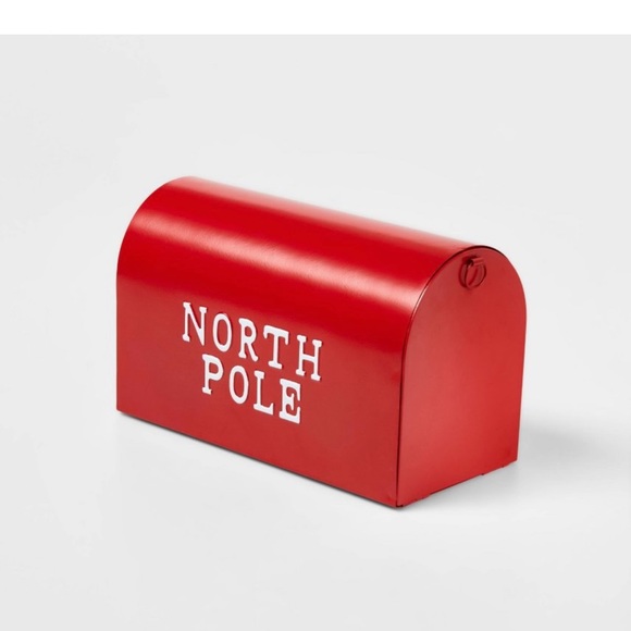 Letters to Santa Metal Mailbox Decorative Christmas Figurine Red by Wondershop - Picture 10 of 11